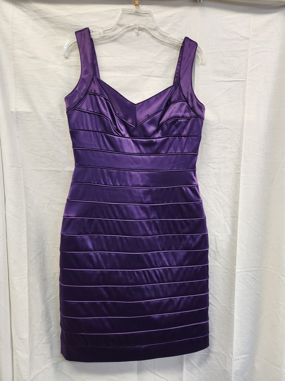 Ralph Lauren Purple Satin Bandage Bodycon Dress